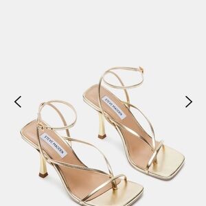 Steve Madden Metallic Gold Strappy Heels
